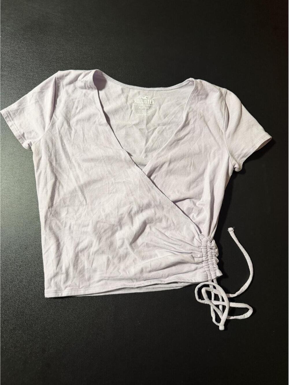 Hollister Must-Have Collection Wrap Crop Top, Size Small